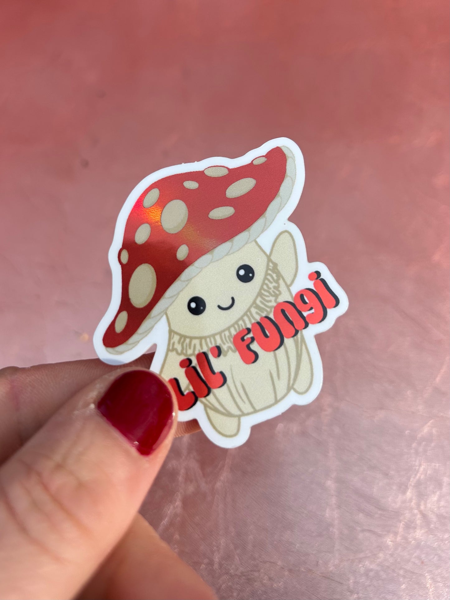 "Lil' Fungi" Holographic Sticker