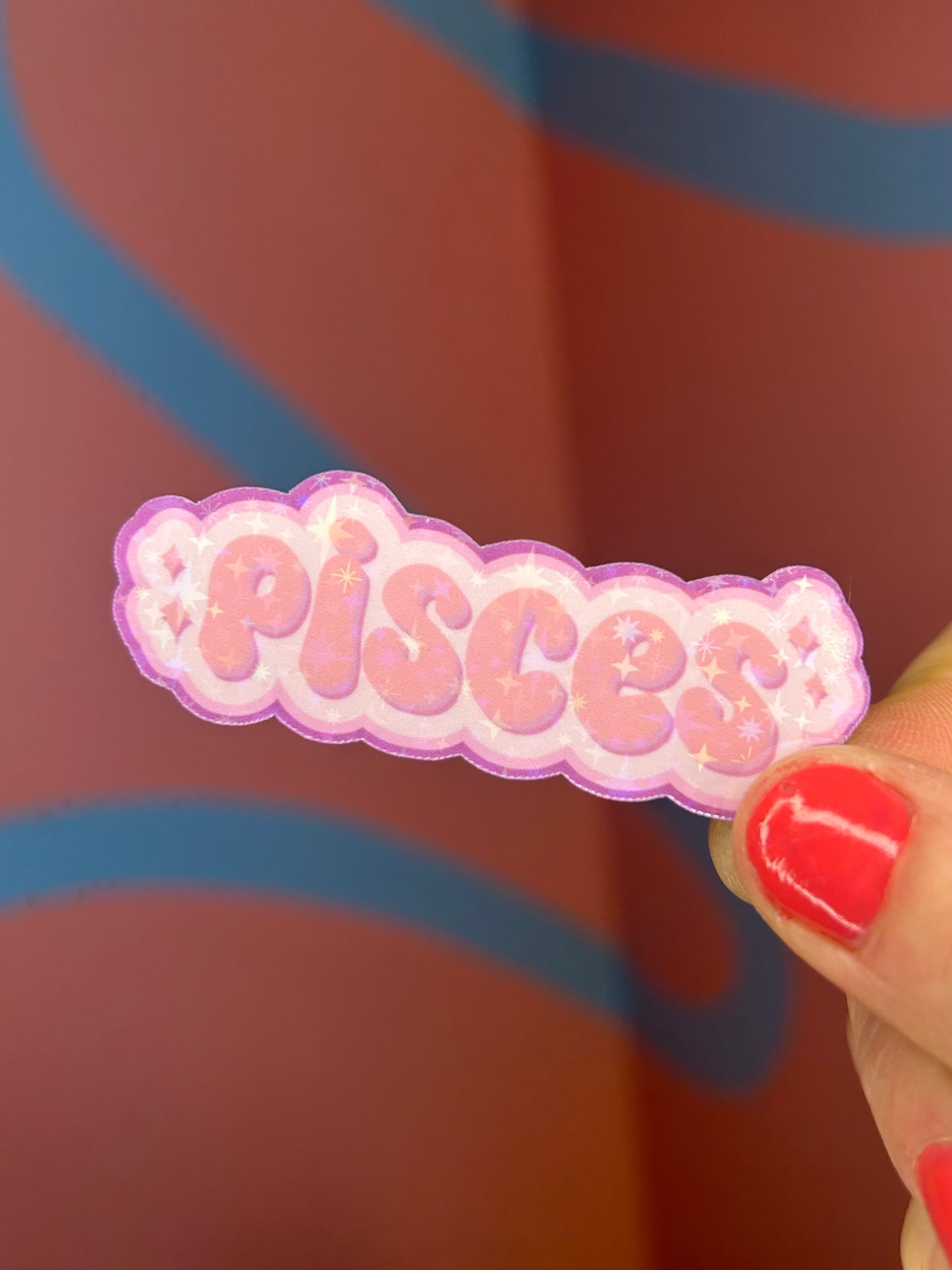 "Pisces" Horoscope Twinkle Glitter Holographic Sticker