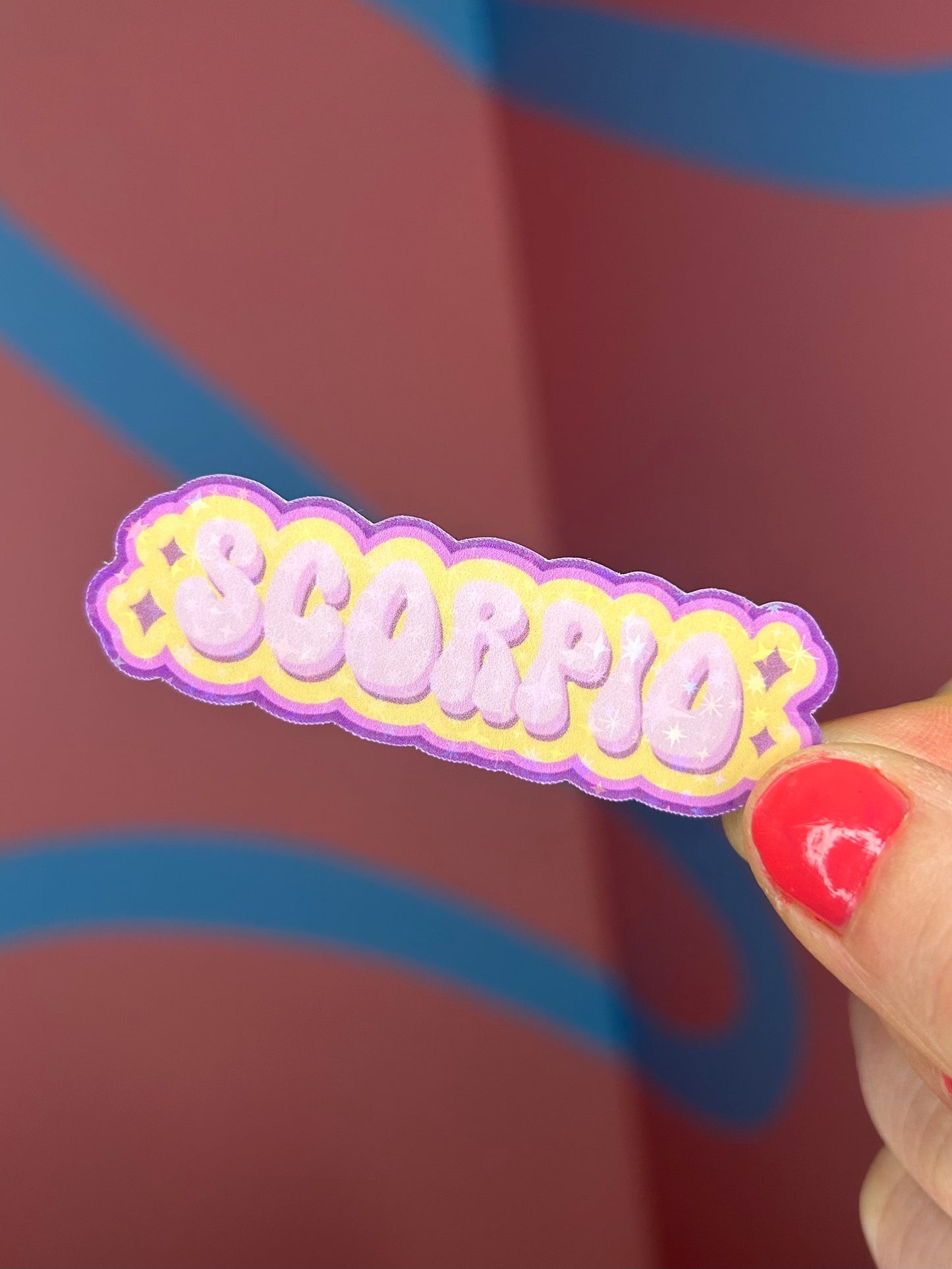 "Scorpio" Horoscope Twinkle Glitter Holographic Sticker