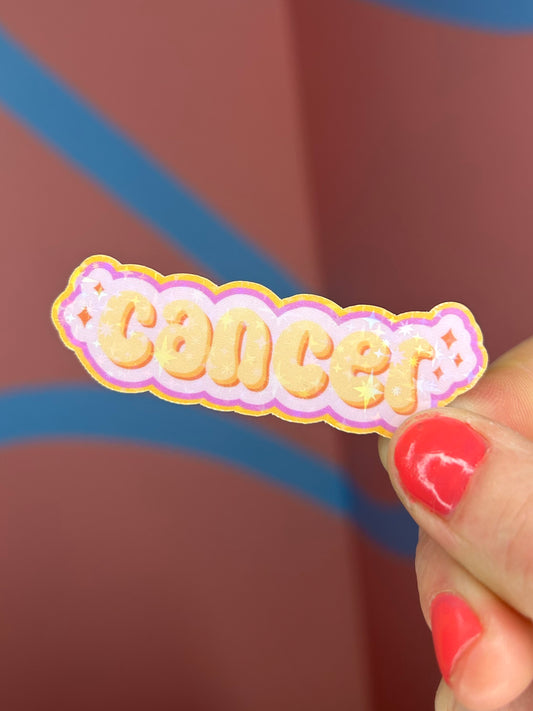 "Cancer" Horoscope Twinkle Glitter Holographic Sticker