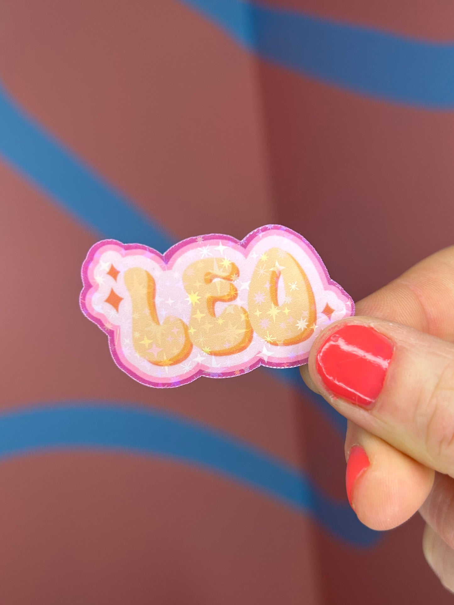 "Leo" Horoscope Twinkle Glitter Holographic Sticker