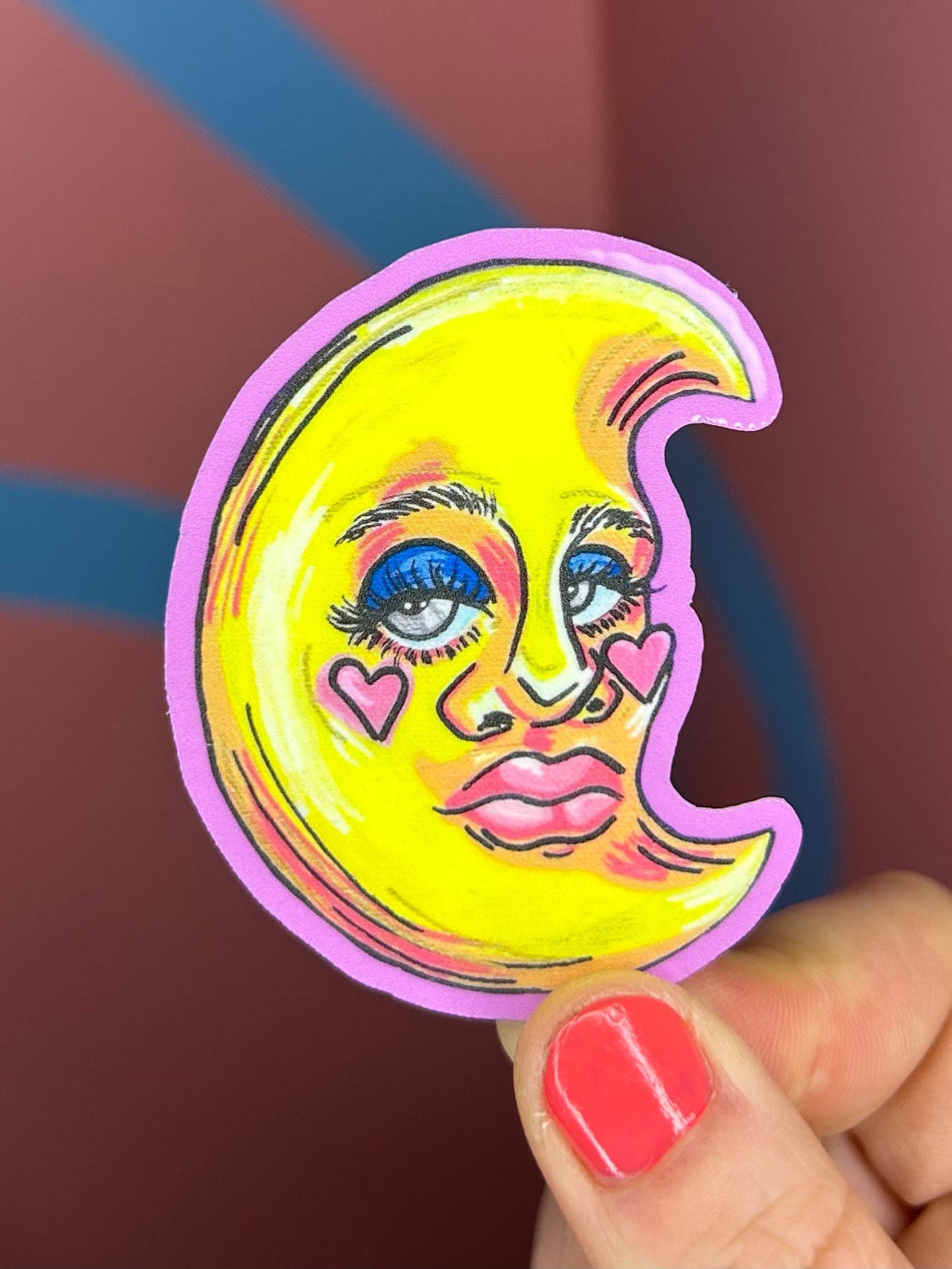 Woman in the Moon Sticker