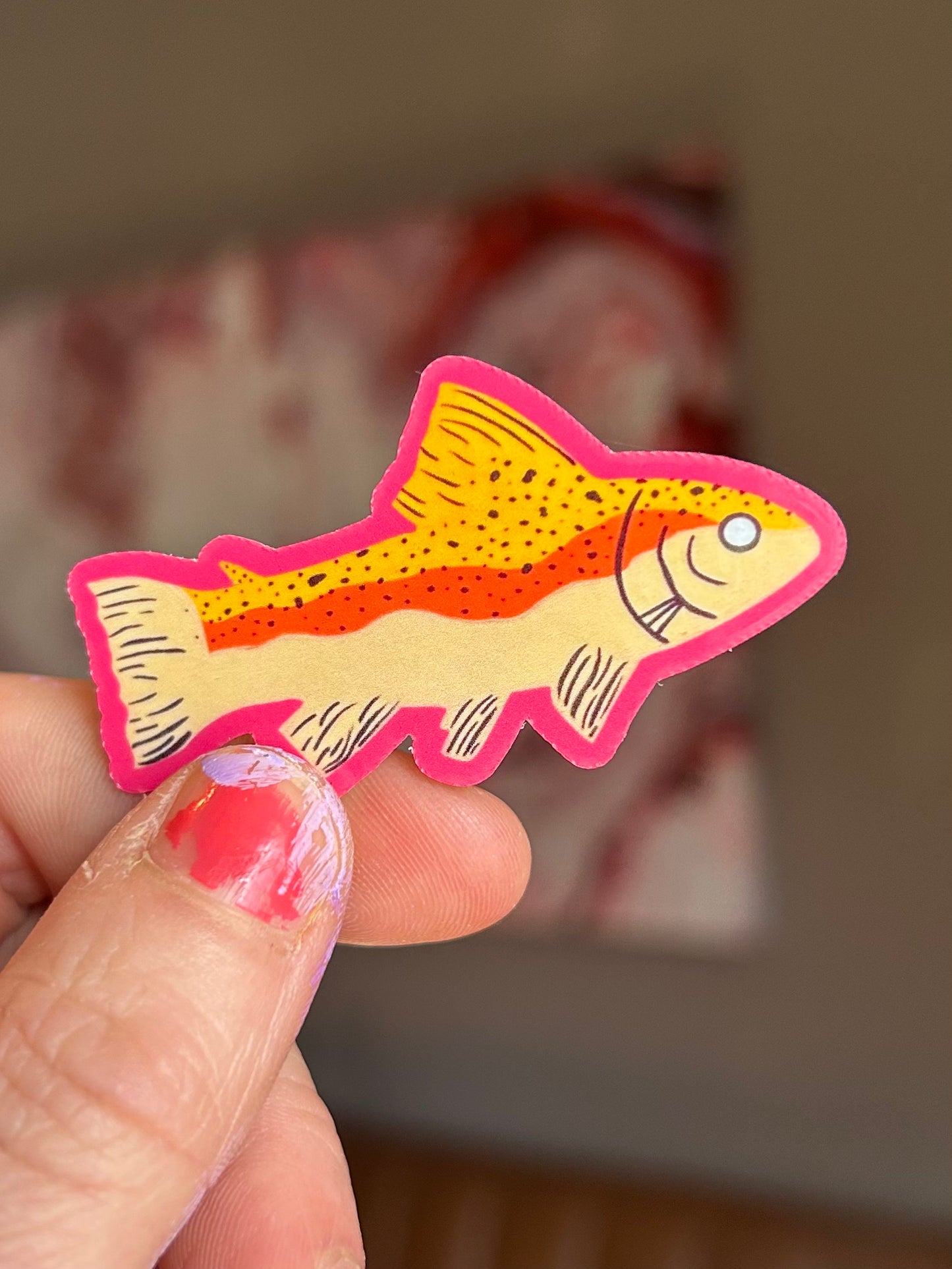 Lil Pink Fish Sticker