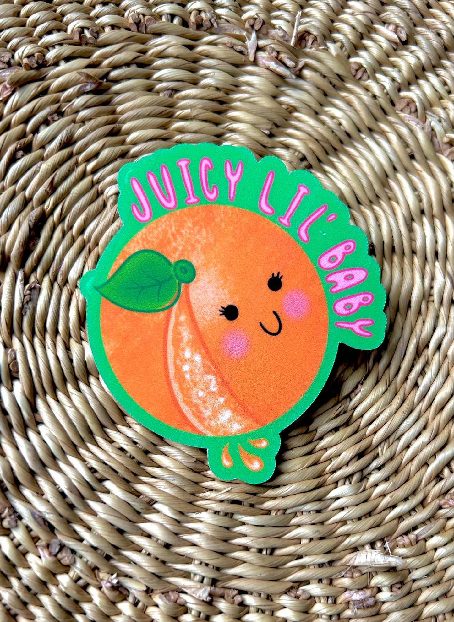 "Juicy Baby" Orange Sticker