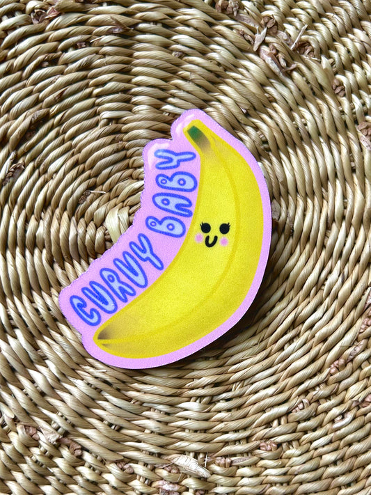 "Curvy Baby" Banana Sticker