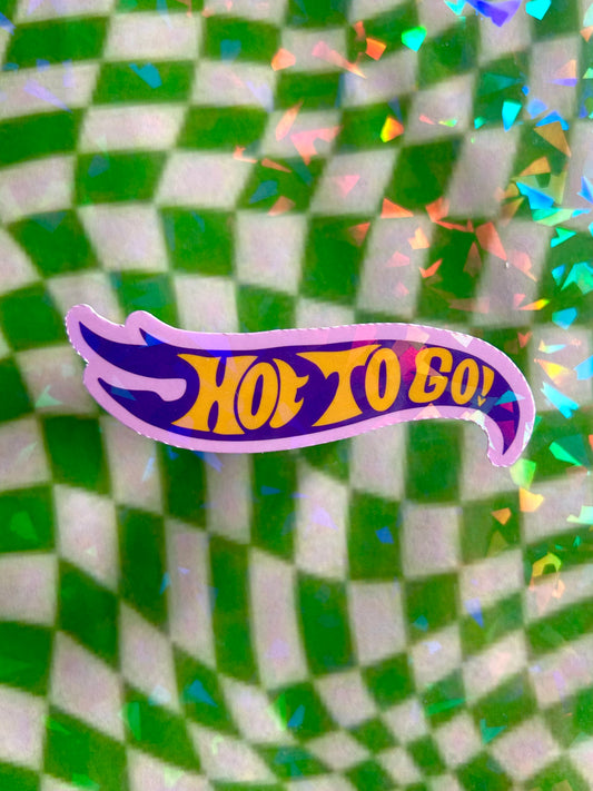 "Hot to Go!" Chappell Roan Hot Wheels Shatter Holographic Sticker